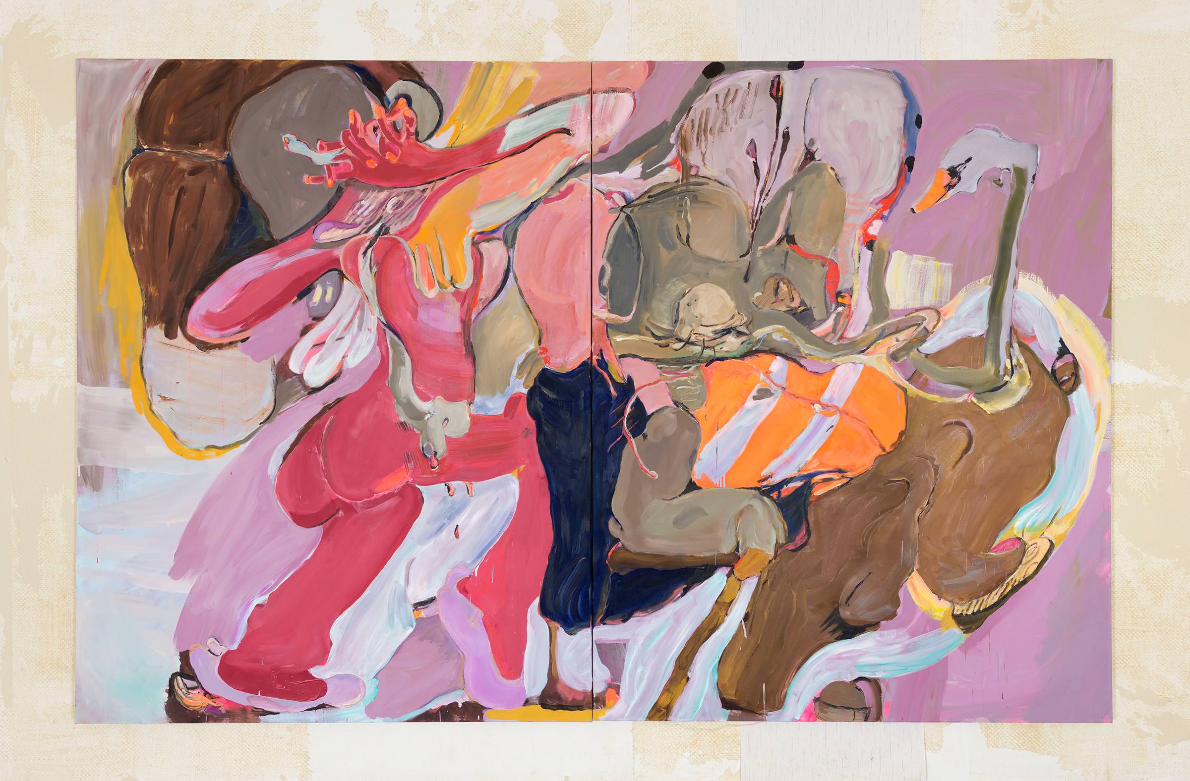 Stefanie Heinze, Gentle Nudge (The Medium Walk), 2015, acrylic and oil on canvas, 300 × 190 cm – Picture 2